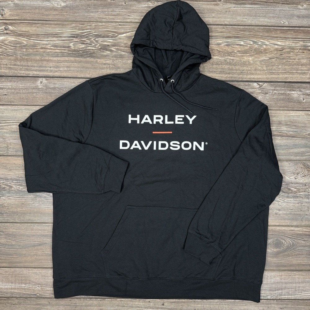 Harley Davidson Men's Hoodie Sweatshirt Motorcycle Black Size 3XL NWOT - Picture 2 of 7